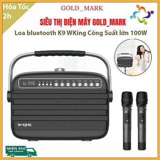 Loa karaoke bluetooth WKing K9, Loa hát karaoke Công Suất lớn 100W tặng kèm 2 micro, chất lượng cao hàng chính hãng