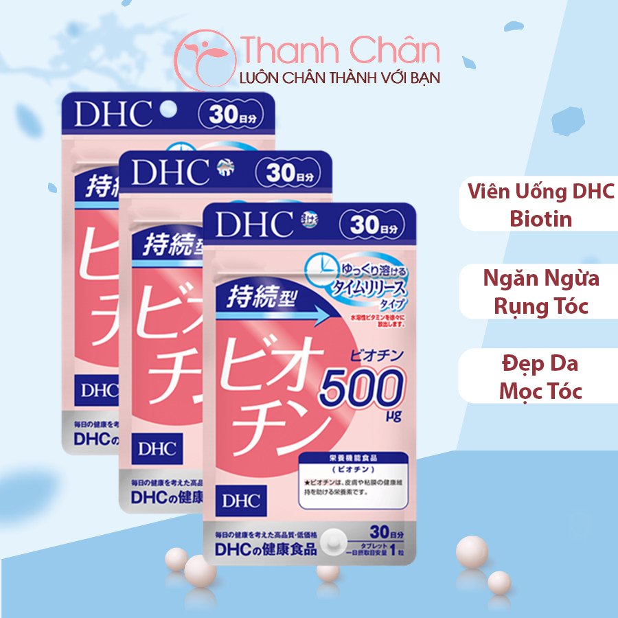 Viên Uống DHC Biotin Ngăn Rụng Tóc Sustained Release Biotin