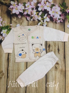 Bộ quần áo dài nỉ mỏng cho bé sơ sinh