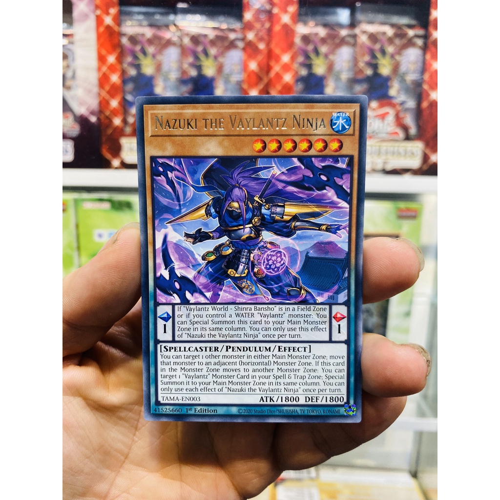 Thẻ Bài YugiOh Mã TAMA-EN003 - Nazuki the Vaylantz Ninja - Rare - 1st Edition