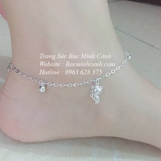 Lắc chân bạc nữ hồ ly phong thủy