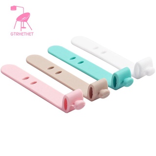 Set 4 dây silicone buộc dây cáp / tai nghe tiện dụng khi đi du lịch