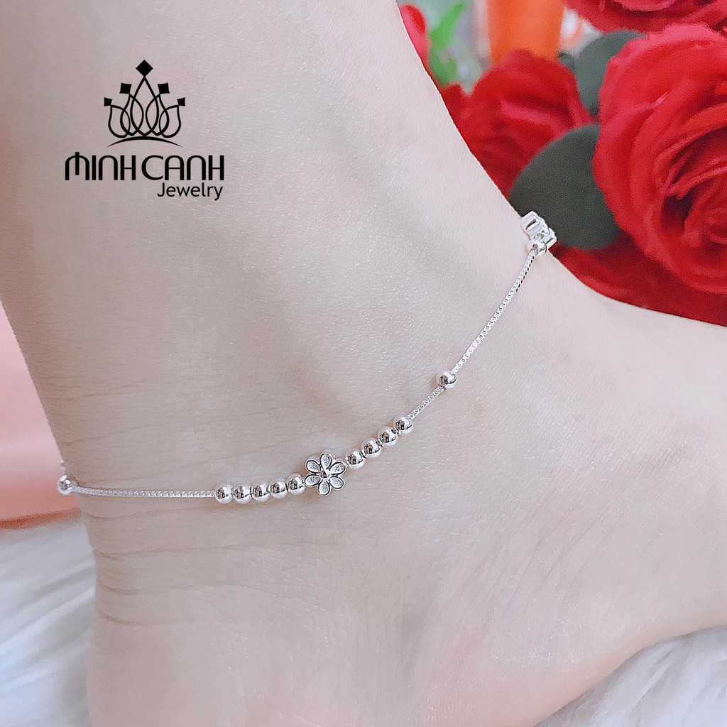 Lắc Chân Nữ Hoa 6 Cánh Bạc 925 - Minh Canh Jewelry