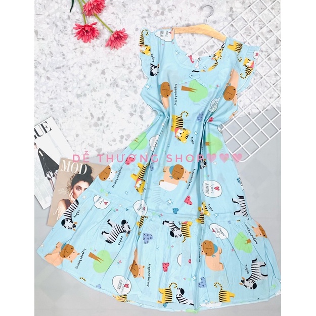 Đầm sát nách tay bèo đuôi cá tôn lanh size L(45-60kg)