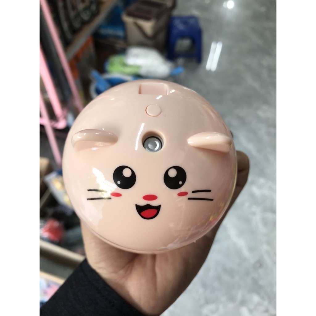 Đèn xông tinh dầu hình mèo cute, máy phun sương tạo độ ẩm