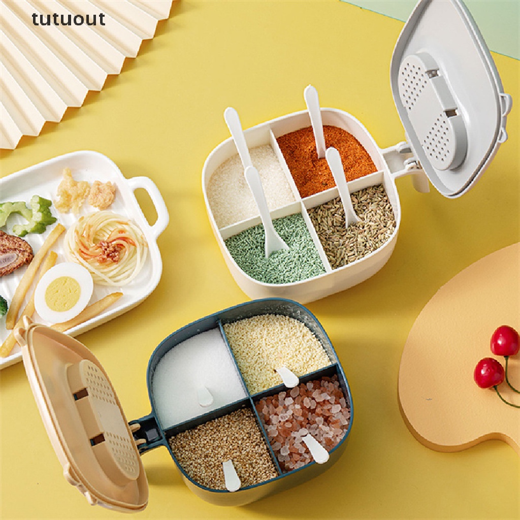 Hộp Đựng Gia Vị Chống Côn Trùng Kèm Muỗng Tiện Dụng