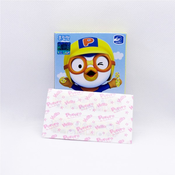 Hộp Băng Keo Cá Nhân In Hình Pororo - Có Chứa Benzalkonium (hộp 4 size - 20 miếng)