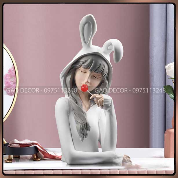 [GẠO DECOR] - Decor Lollipop Girl - Hàng Composite cao cấp