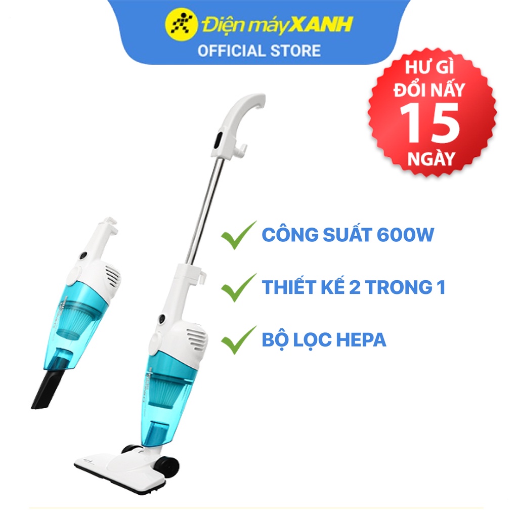 Máy hút bụi cầm tay Deerma DX118C lực hút 12000Pa có đầu hút khe - Chính hãng BH 12 tháng