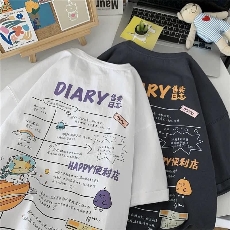 Áo thun cotton tay lỡ unisex - - ÁO DIARI - - mẫu hot 2022