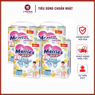 [FREESHIP] Bỉm tã quần Merries size M/L/XL/XXL - 26/38/44/58 Miếng Hàng nội đia Nhật Bản