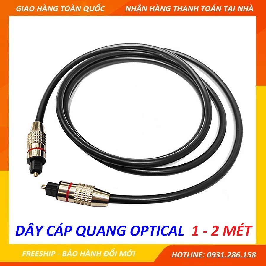 Dây Cáp Quang Optical Âm Thanh Kỹ Thuật Số dài 1m Cho Vcr, Digital Tv,Tv Box - Dây dài 1m & 2m