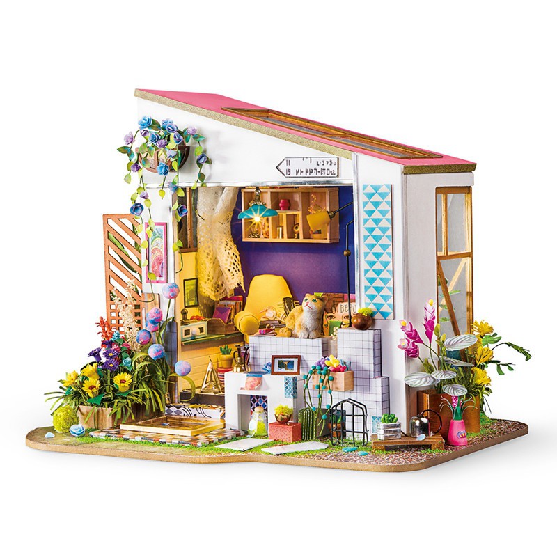 Mô hình nhà DIY Doll House Robotime Lily's Porch DG11 Kèm Bộ dụng cụ và Keo dán