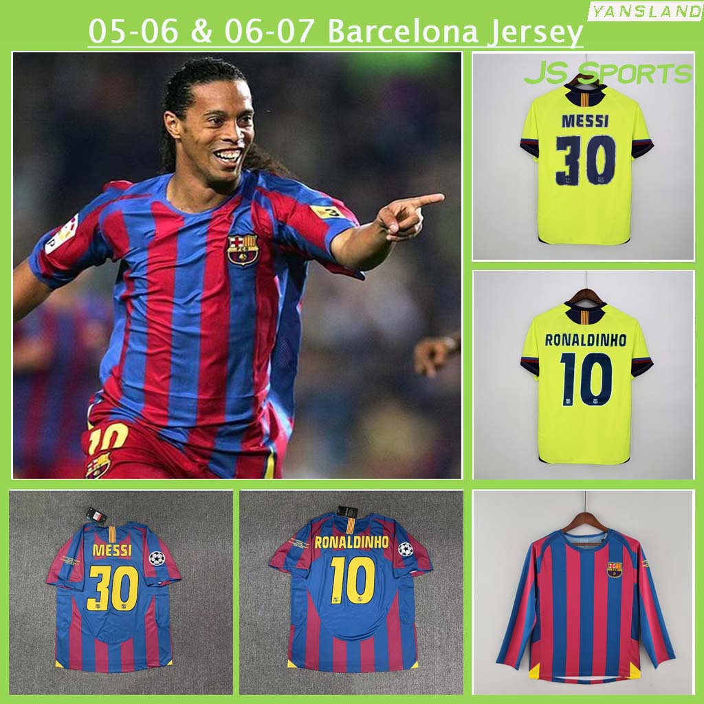 Áo Thun Thể Thao Đội Tuyển Barcelona 05-06/06-07 Barcelona Phong Cách retro