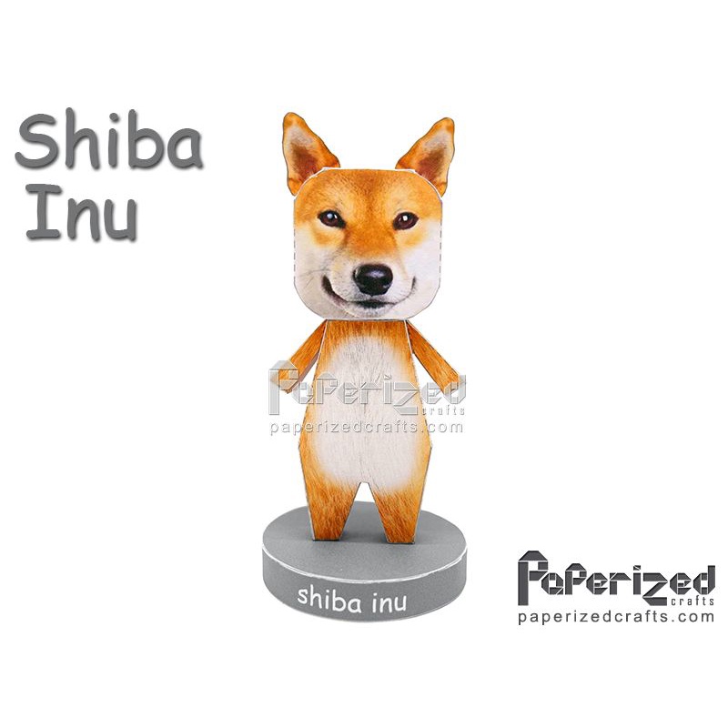 Mô hình giấy chó Shiba cute