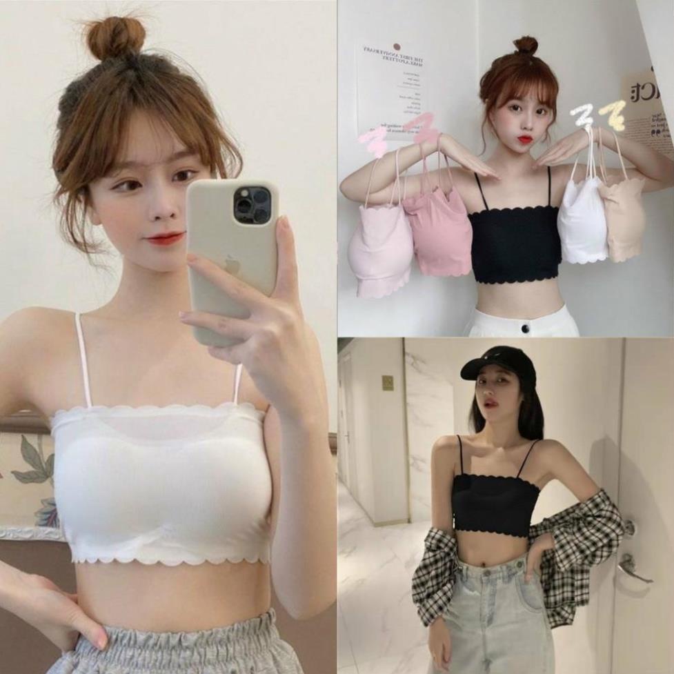 [SALE] Áo 2s Nữ Mút Ngực Viền Ren 5 Màu dưới 59kg - [sele] | BigBuy360 - bigbuy360.vn