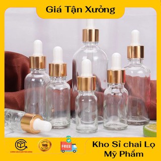 Chai lọ đựng tinh dầu bóp giọt khoen vàng - chai lọ chiết mỹ phẩm