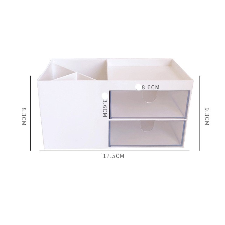 Kệ Tủ Mini Để Bàn Đựng Đồ Tiện Lợi Desk Organizer Trắng Trơn (k kèm sticker)