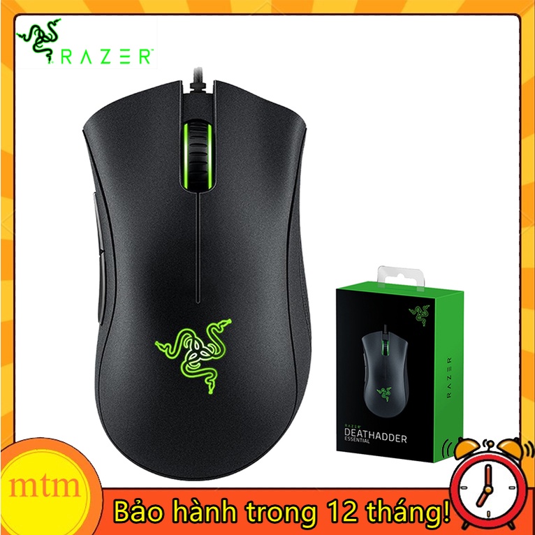 Chuột chơi game có dây Razer DeathAdder Essential Bộ cảm biến quang học 5 nút có thể lập trình độc lập Thiết kế tiện dụn