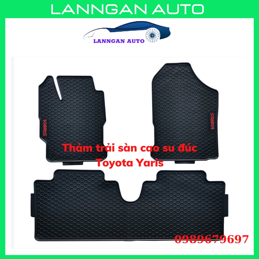 Thảm lót sàn ô tô Toyota Yaris 2020-2022, bộ trải sàn cao su PVC đúc, không mùi dễ dàng vệ sinh giá tốt
