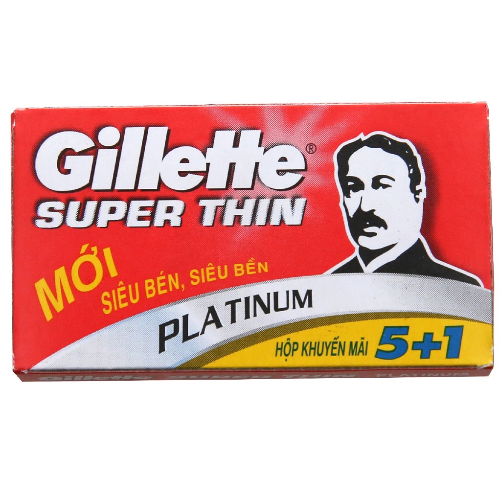 Hộp 5 Lưỡi Dao Lam Gillette Super Thin/ Lưỡi Lam