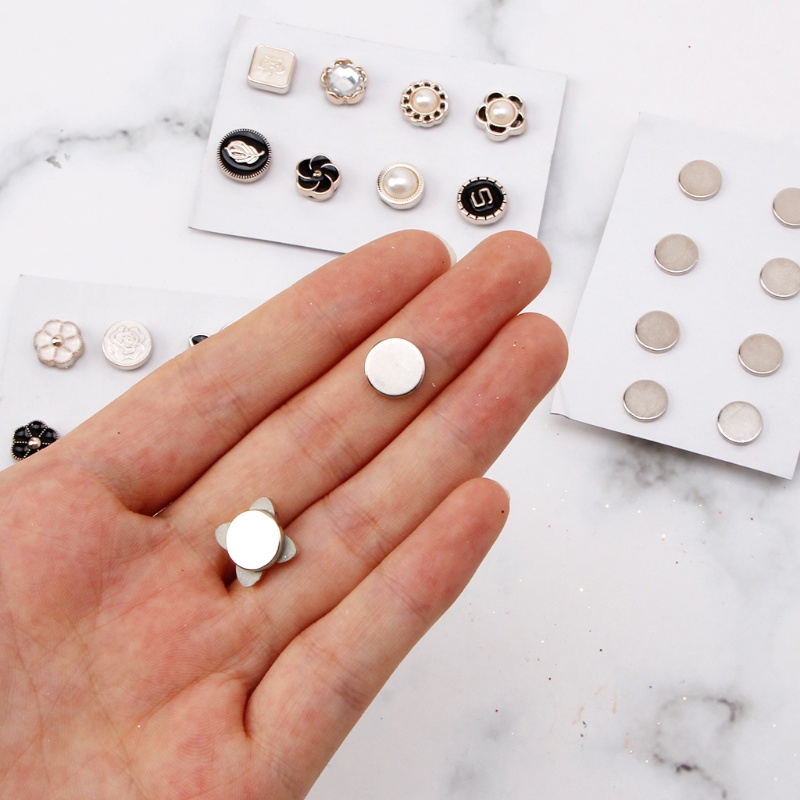 Set 8 Ghim Cài Khăn Trùm Đầu Bằng Kim Loại Mạnh Mẽ An Toàn Cho Nữ