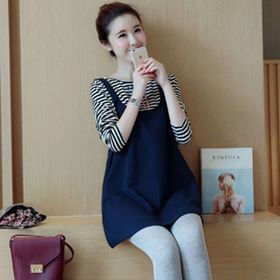 Áo bầu giả yếm cotton _MYC1094 ( kèm ảnh thât )