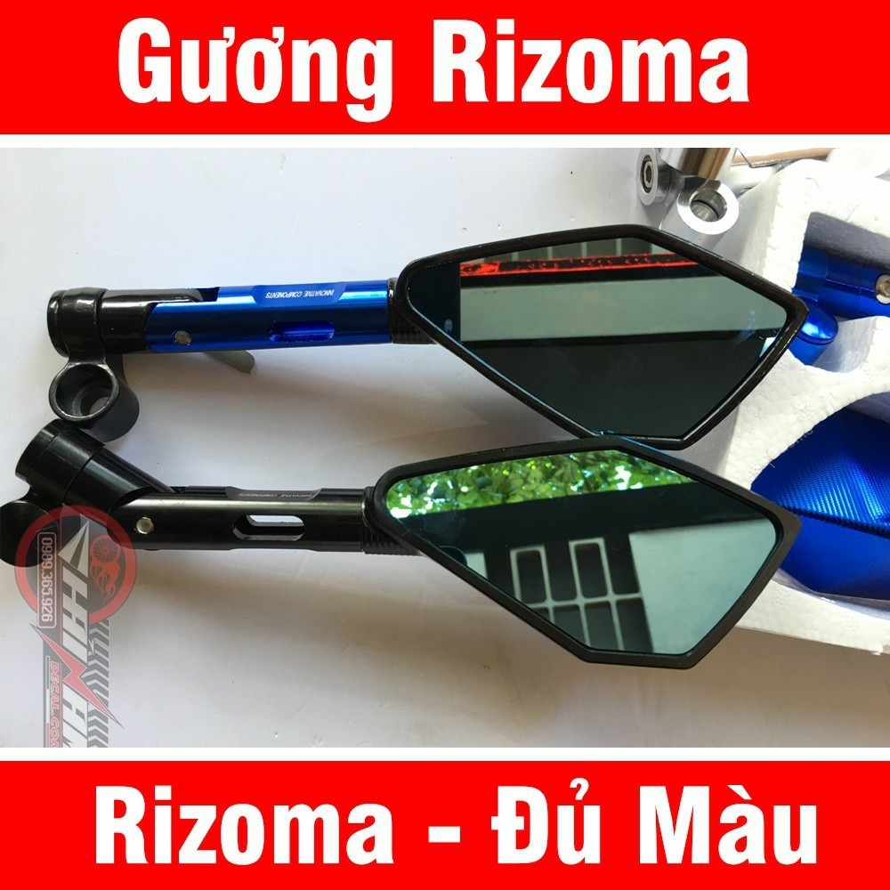 Gương chiếu hậu xe máy - 1 cặp - Gương 5 cạnh Rizoma - gương kiểu xe máy - bán sỉ đồ chơi xe - 012