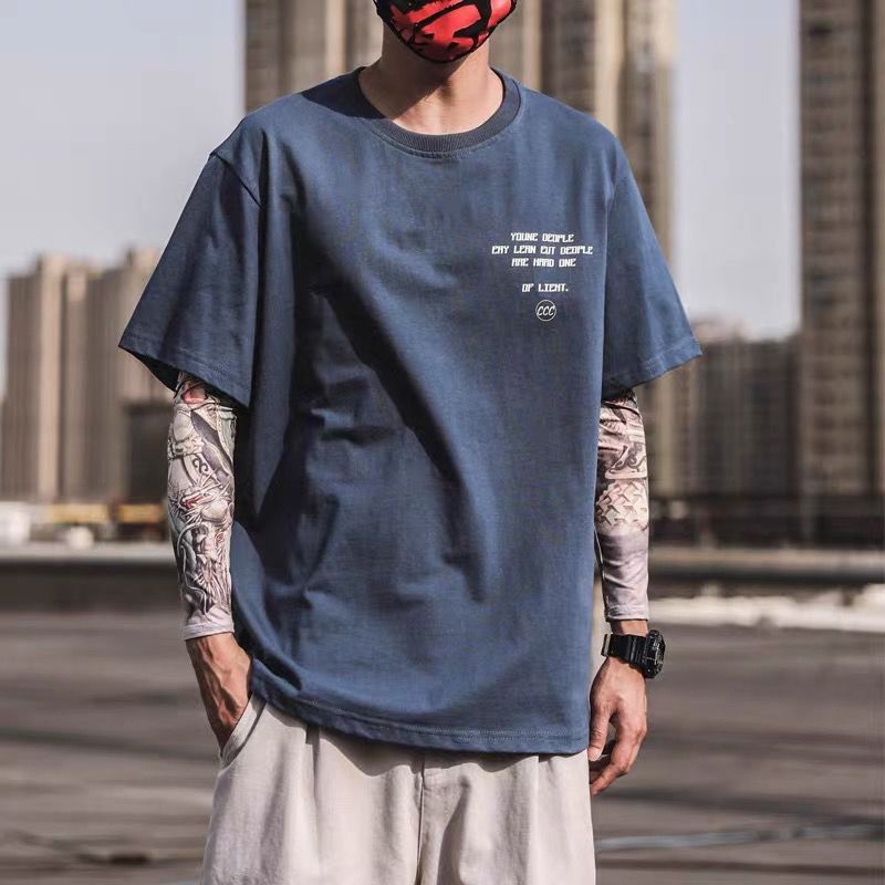 Áo Thun cotton Tay Lỡ Phong Cách Nhật Bản Thời Trang Mới Cho Nam