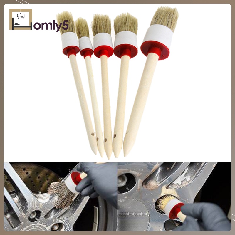 Set 3/5 Cọ Vệ Sinh Chi Tiết Xe Ô Tô 3/5 Kích Thước Đa Năng