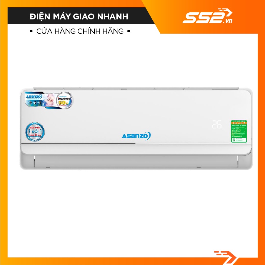 [Miễn Phí Lắp Đặt TP.HCM]Máy Lạnh Asanzo 1 HP S09N66/S12N66/K09N66/K12N66/S18N66/K18N66 - Bảo Hành Chính Hãng