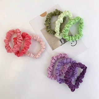 🌈Set 3 chiếc chun cột tóc Scrunchies mini