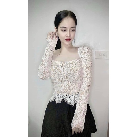 Áo ren phối lưới