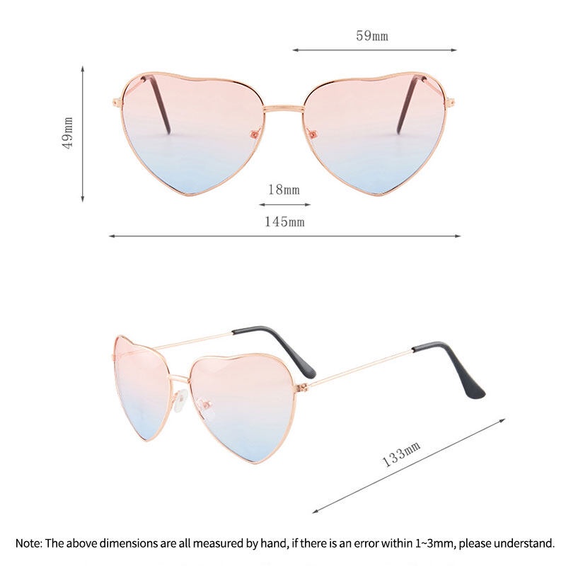Kính Mát Gọng Kim Loại Hình Trái Tim Thời Trang