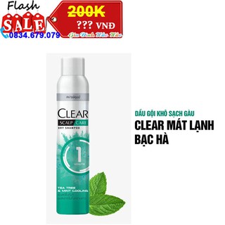 Dầu gội khô sạch gàu CLEAR Mát Lạnh Bạc Hà - Chai 170ml