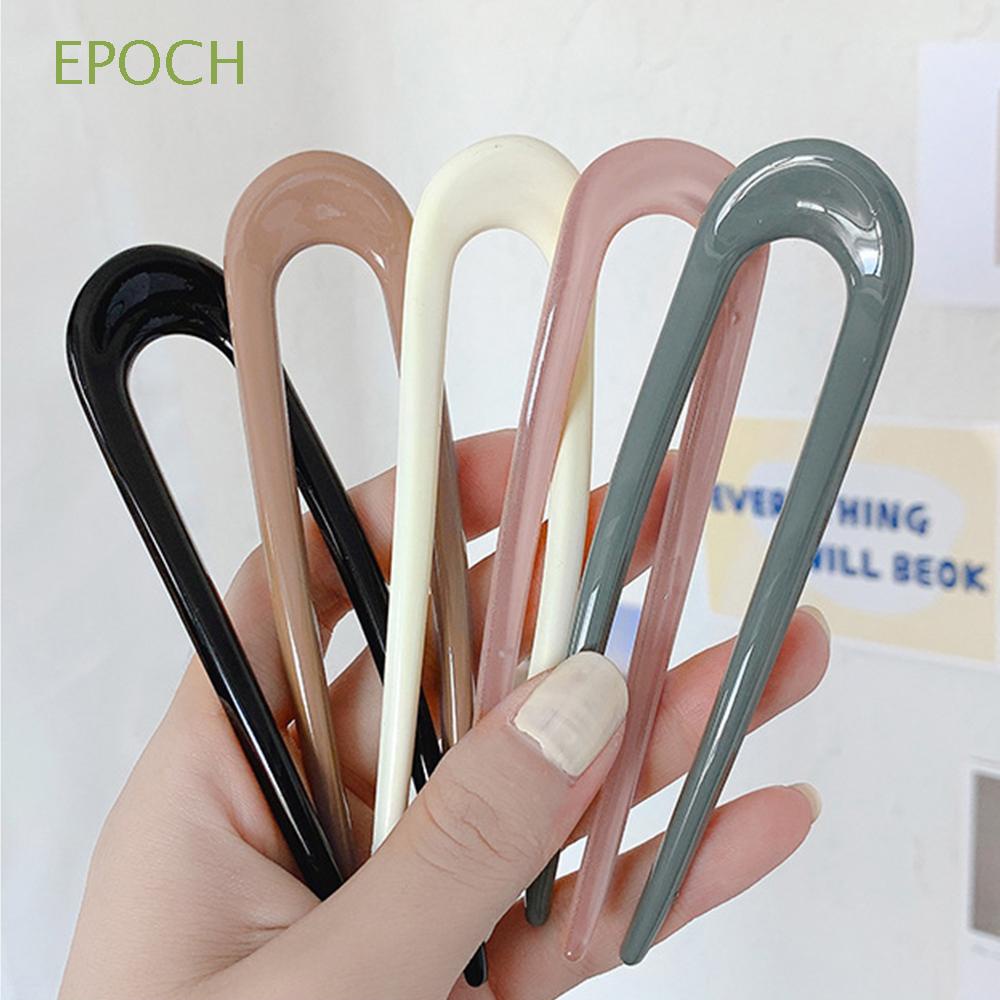 Epoch Trâm Cài Tóc Acrylic Hình Chữ U Phong Cách Hàn Quốc Dành Cho Nữ