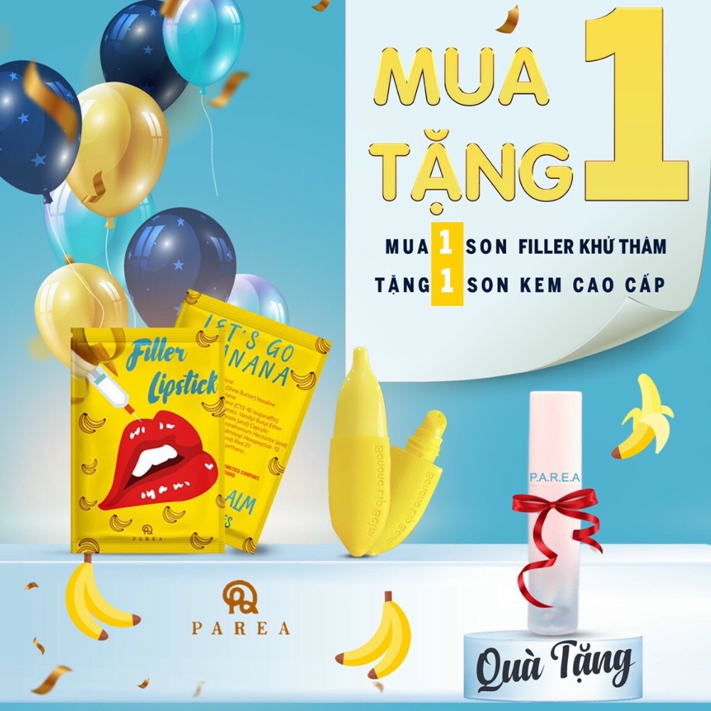 Son Khử Thâm Collagen, Son Chuối Banana fliller Lipstick, Hiệu Qủa Ngay Tuần Đầu Sử Dụng [ CHÍNH - HÃNG ]