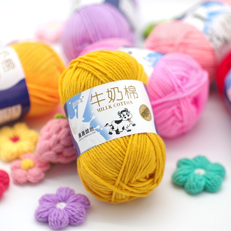 Cuộn Len Cotton Sữa Mềm Chất Lượng Cao 50G