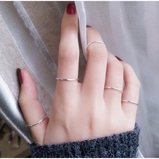 Nhẫn bạc tròn trơn basic cá tinh, đơn giản Trang sức Keely Valda