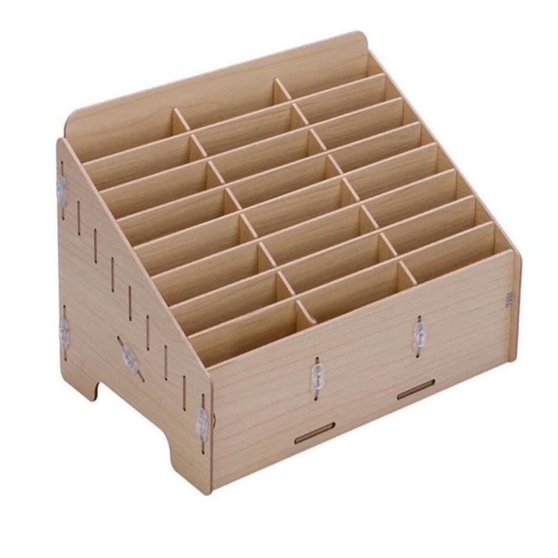 kệ gỗ đựng màn hình 24 ngăn