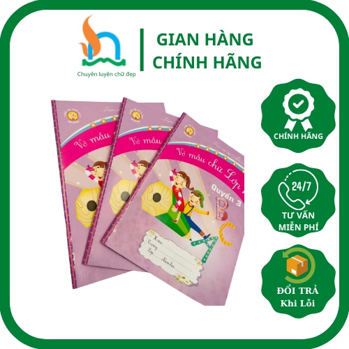 Vở- Vở mẫu chữ lớp 1 dành cho các bé học sinh lớp 1 Quyển 3 Bút mài Thầy Ánh