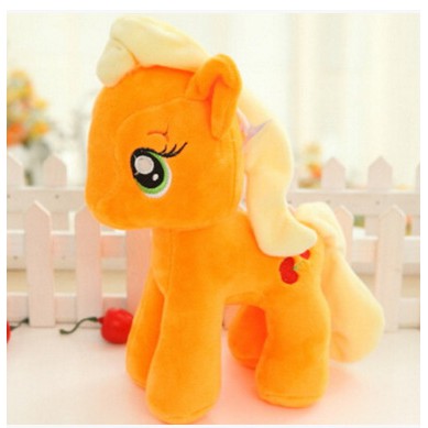 Thú Nhồi Bông Hình Con Ngựa Pony Màu Cầu Vồng Mềm Mại