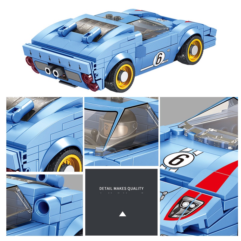 Bộ đồ chơi lắp ráp khối xây dựng hãng Panlos Brick xe đua Racing Car nhiều mẫu