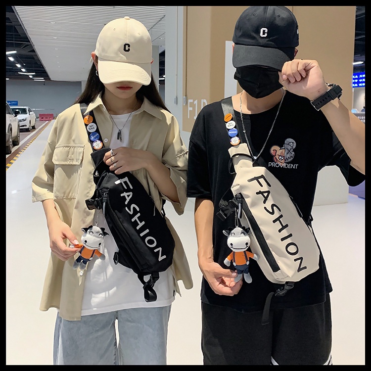 Túi đeo chéo ngực thiết kế đơn giản thời trang cá tính dành cho cặp đôi