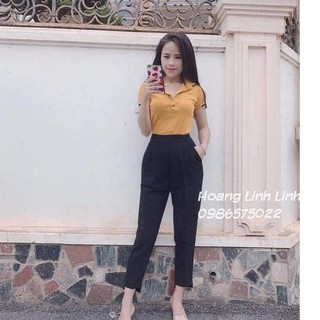 quần baggy nữ gấu lệch chất tuyết mưa Đẹp