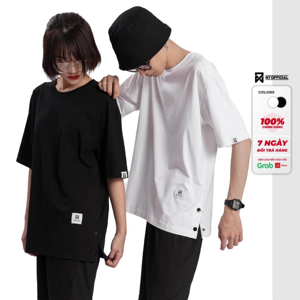 Áo thun XẺ TÀ CÚC Uniex N7 Basic Tee phông trơn nam nữ tay lỡ oversize form rộng Hàn Quốc  ྇