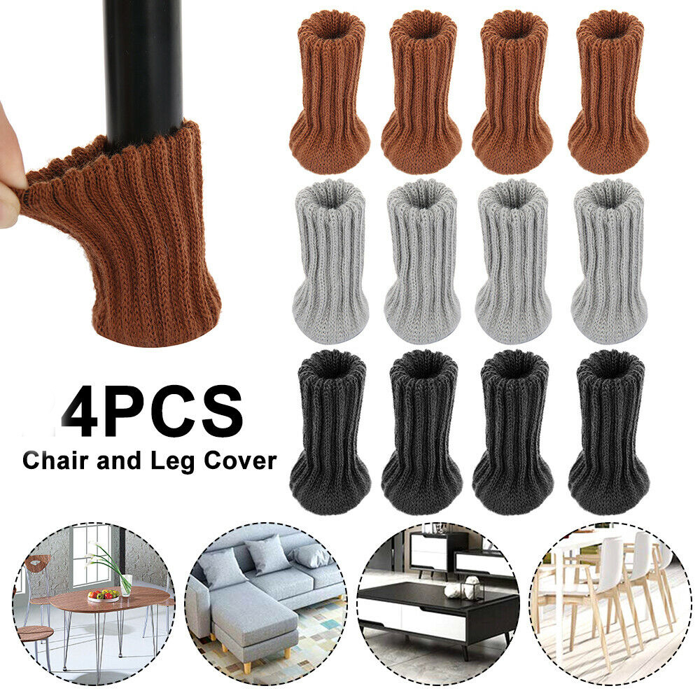 Bộ 4 Vỏ Bọc Chân Ghế Bằng Polyester Chống Trượt Nhiều Màu Sắc