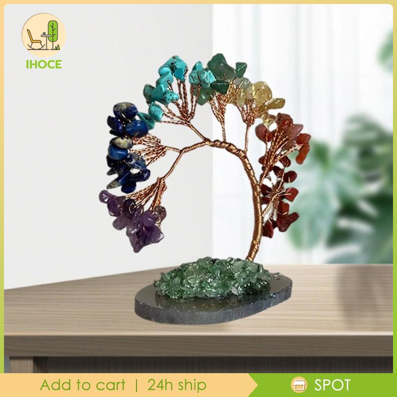 Cây đá thạch anh tự nhiên 7 nhánh kim tiền tài lộc trang trí nhà cửa