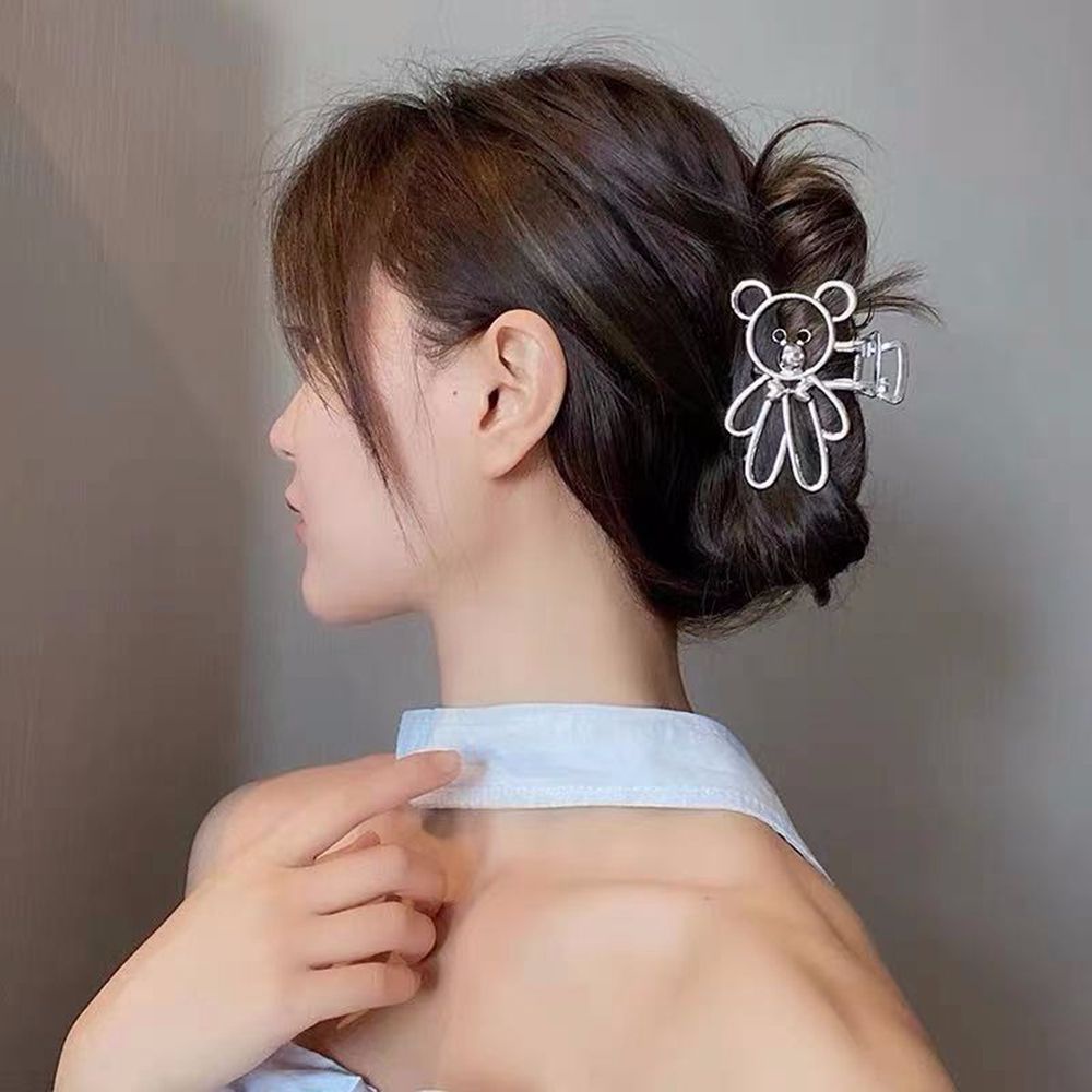 Kẹp Tóc Bằng Hợp Kim Nhiều Màu Sắc Đơn Giản Phong Cách Hàn Quốc Cho Nữ