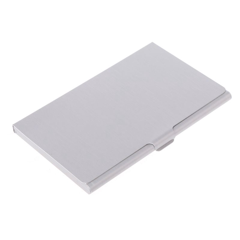 Stainless Steel Business Name Credit ID Card Holder Box Metal Pocket Box Case